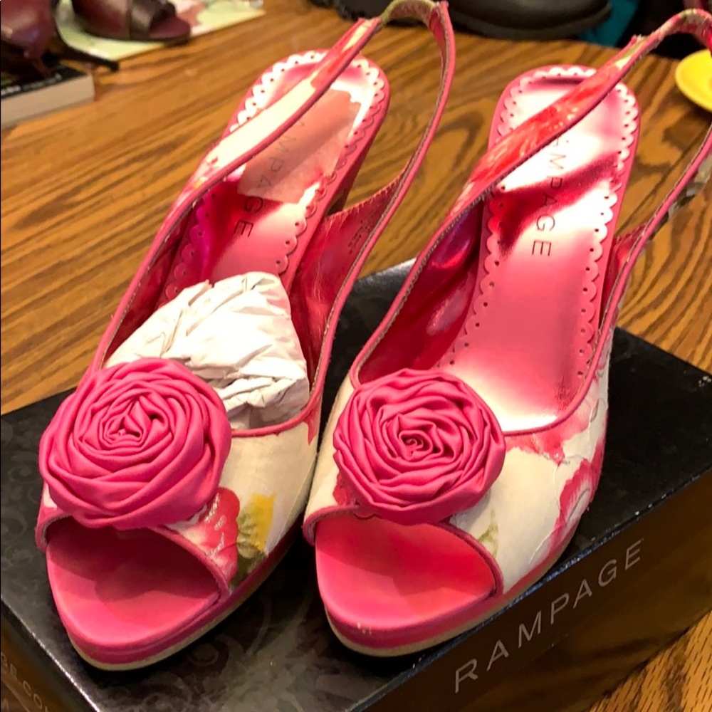 Rampage rose heels worn 3 times